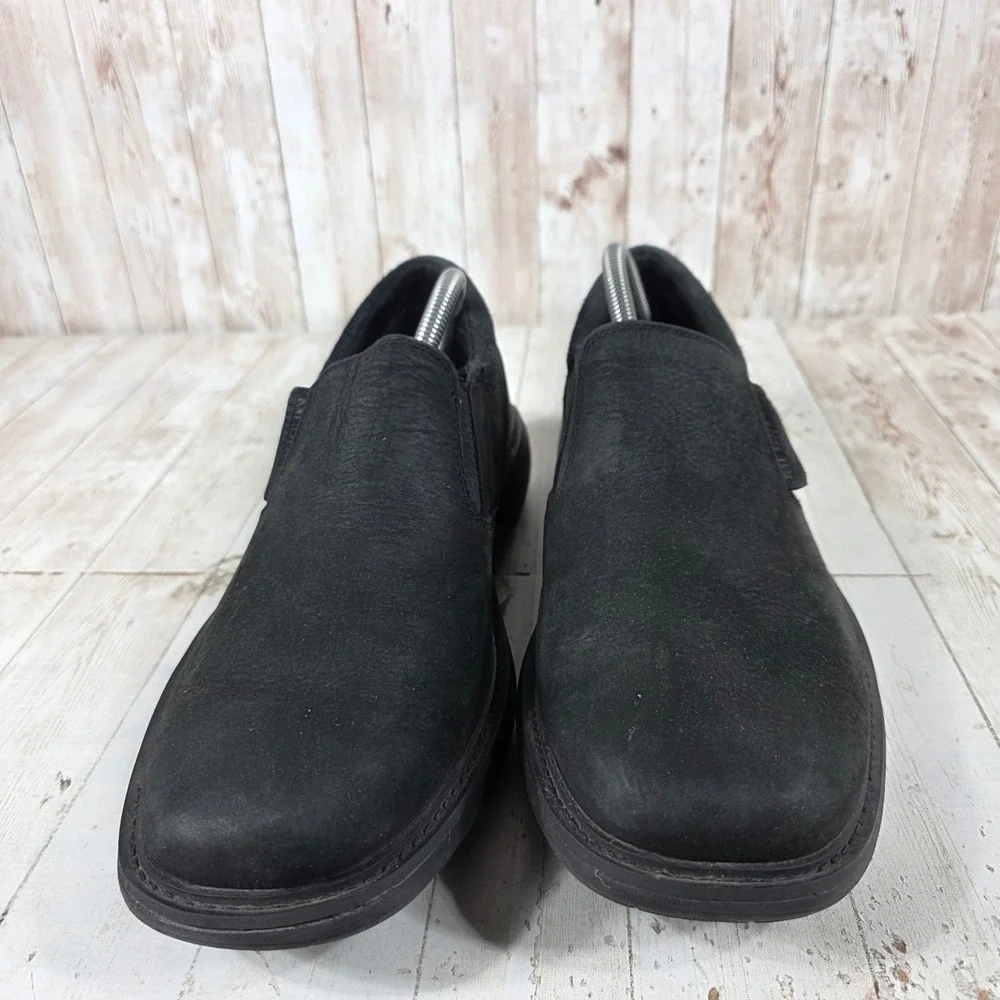 Merrell World Legend 2 Moc Mens Black Leather Slip On Shoes J94005 Size 10.5